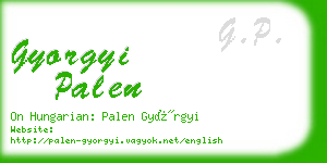 gyorgyi palen business card